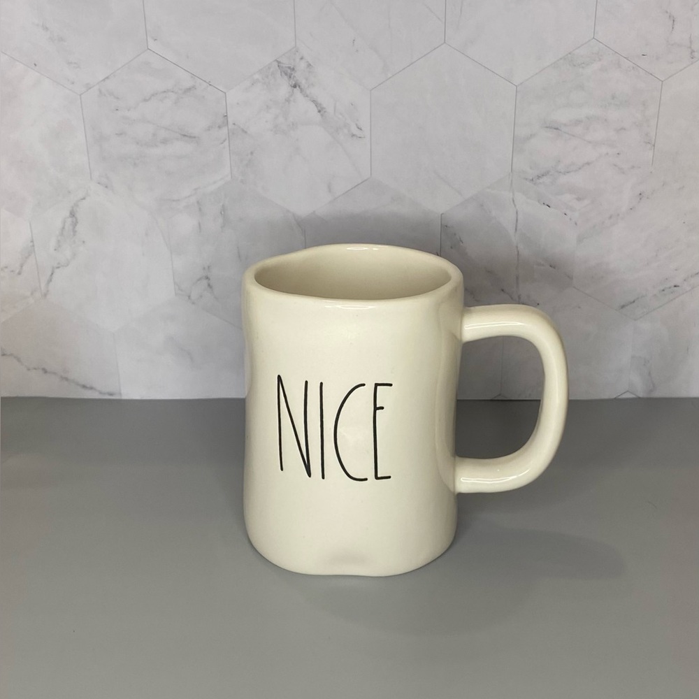 Rae Dunn ARTISAN COLLECTION Etched “GIVE THANKS” White Ceramic Mug, 16oz